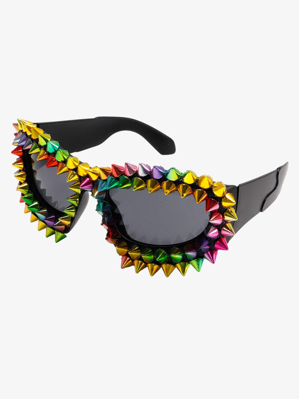 Retro High-Street Multicolor Spike Studded Sunglasses