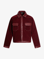 Vintage Suede PU Leather Collar Zip Up Jacket