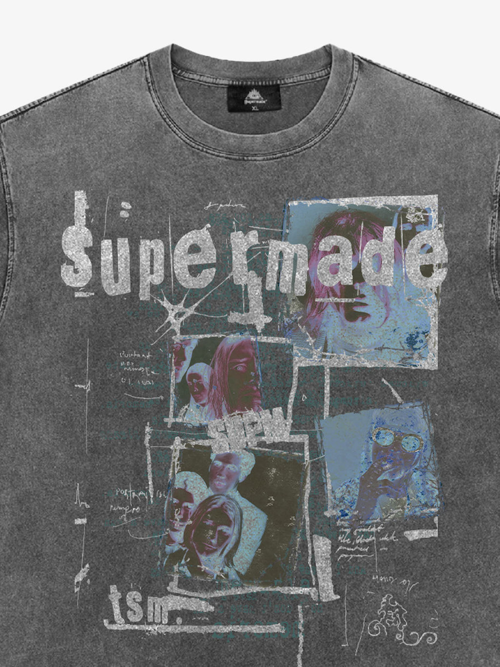Washed Vintage Collage Graphic T-Shirt