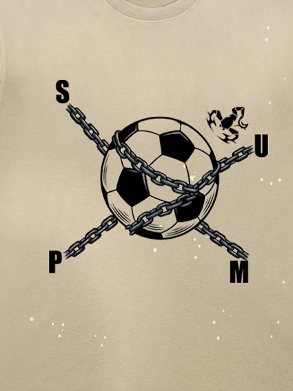 Chained Soccer Ball Graphic T-Shirt