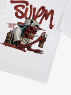 Street Trendy Skull Spray-Paint Graffiti Master T-Shirt
