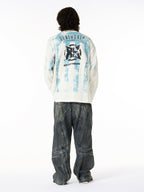 Vintage Washed Distressed Multi-Structure Patchwork Jeans