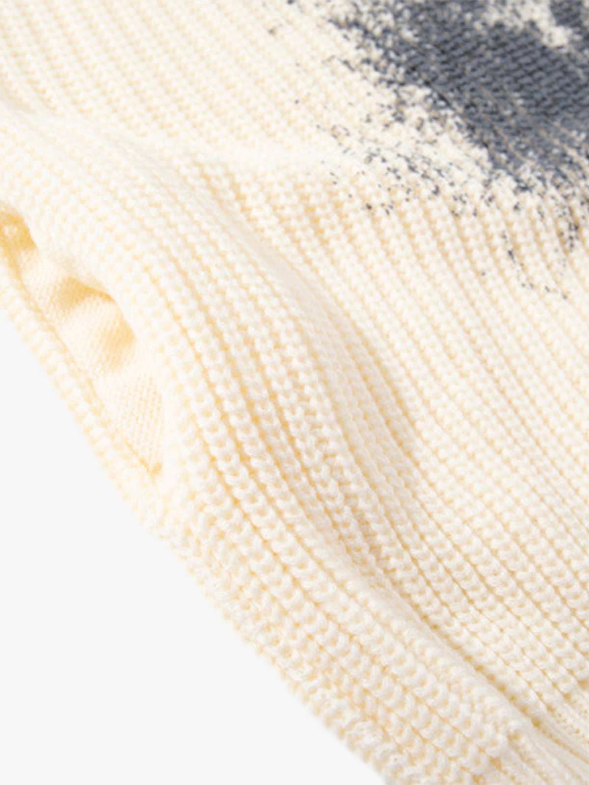 Ink-Splashed Butterfly Jacquard Zip Knit Sweater