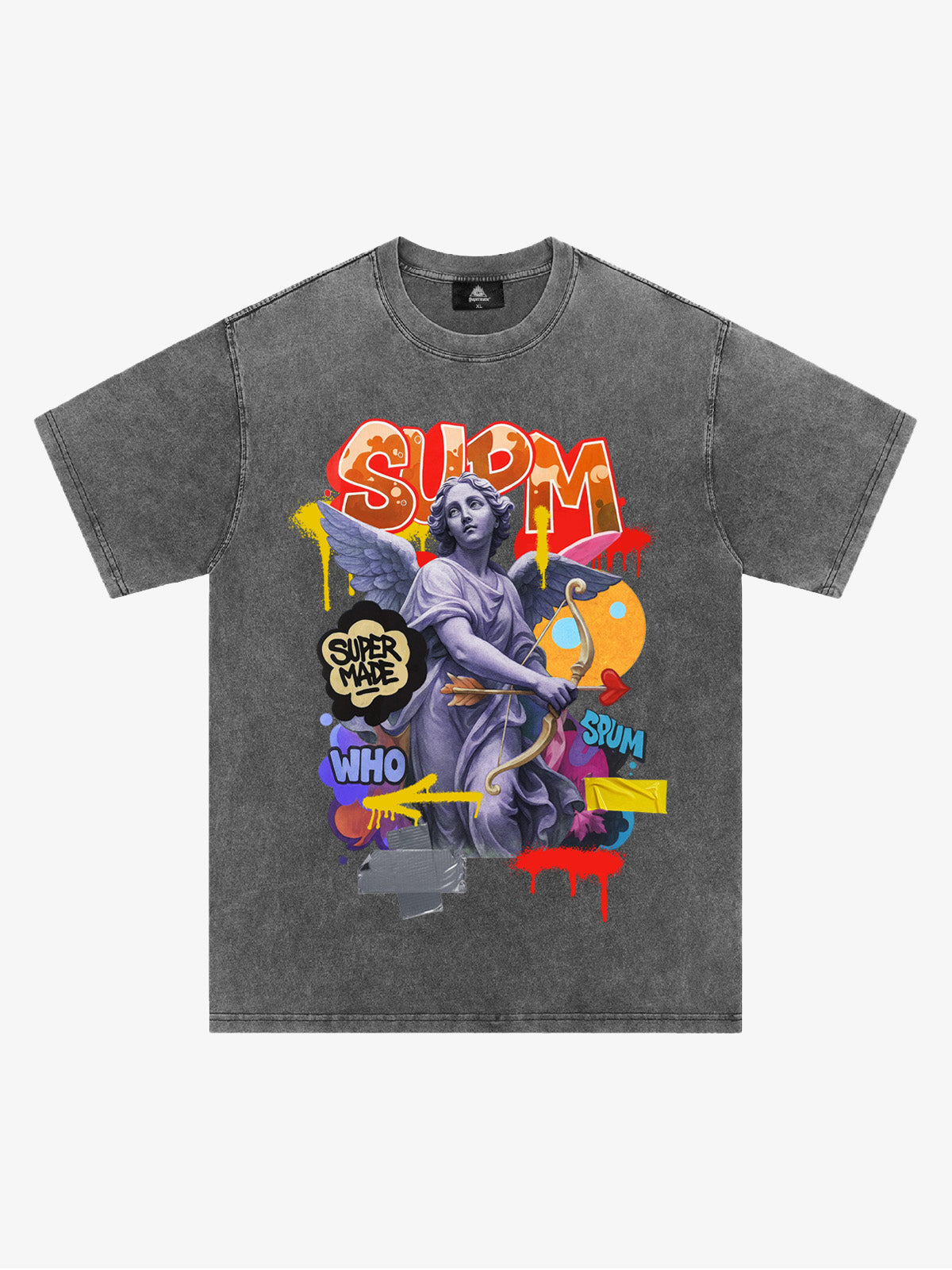Retro Angel Statue Graffiti T-Shirt