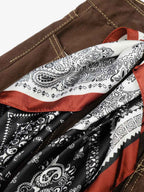 Vintage Silk Scarf Tie Detail Barrel Jeans