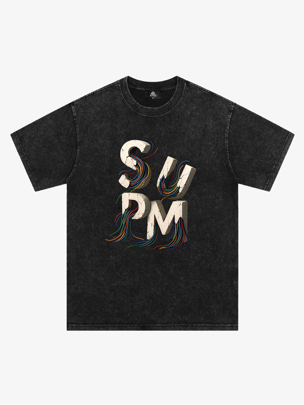 SPMD Letter Cable Graphic T-Shirt