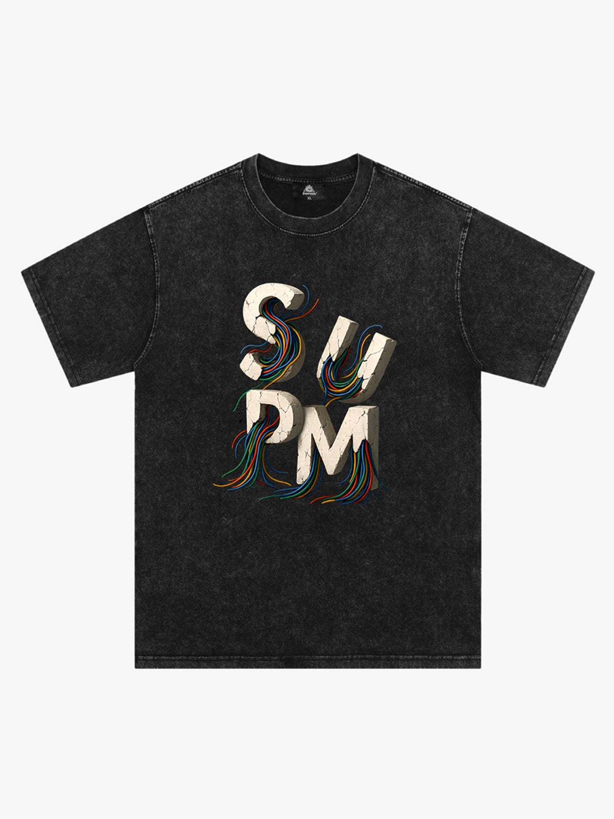 SPMD Letter Cable Graphic T-Shirt