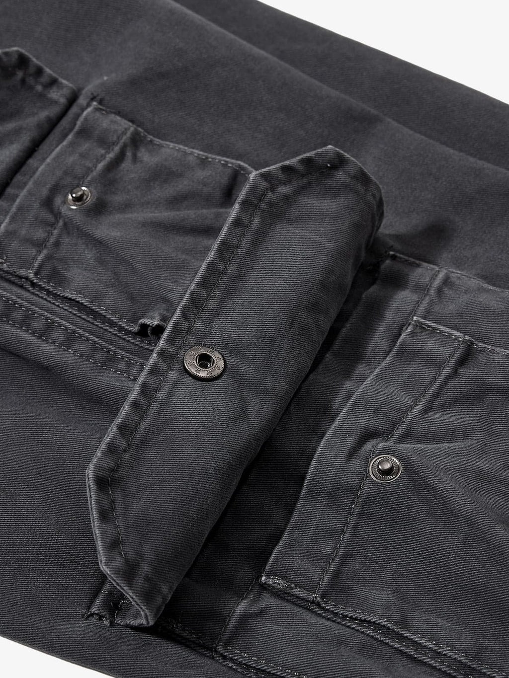 Vintage Washed Multi-Pocket Adjustable Strap Flare Cargo Pants