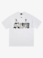 Gothic "SUPM" Soccer Graphic T-Shirt