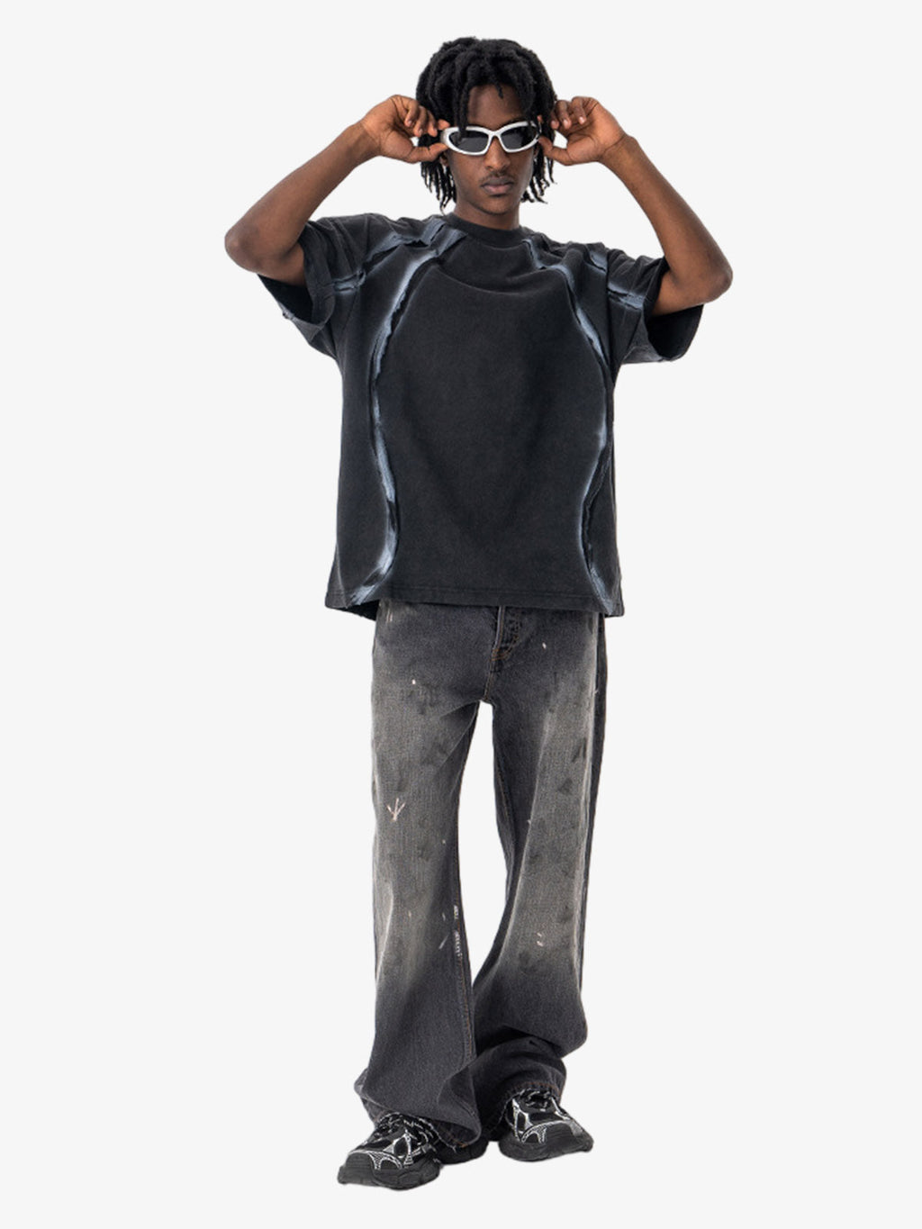 Retro Structured Panels T-Shirt
