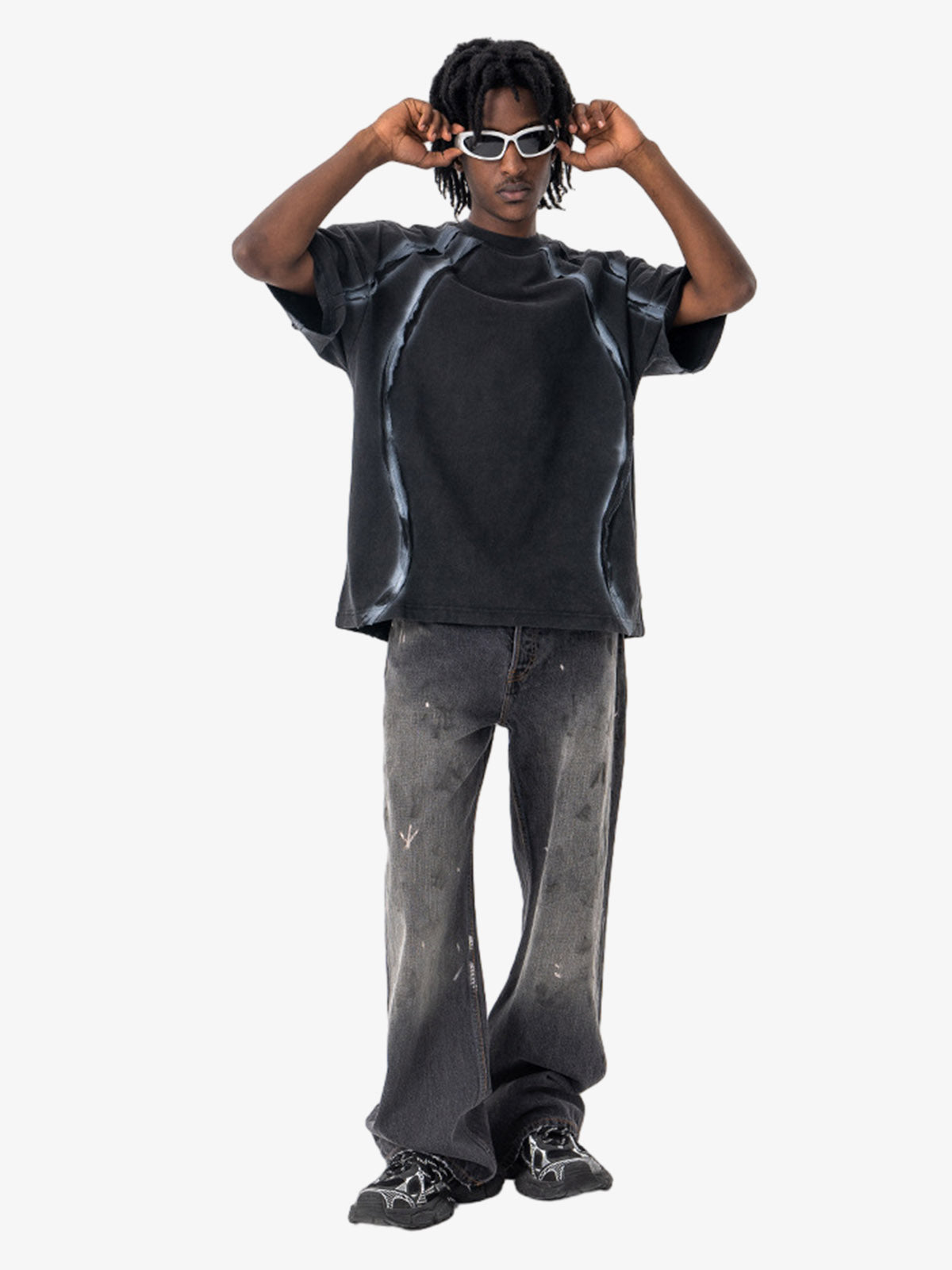 Retro Structured Panels T-Shirt
