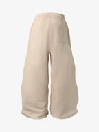 Retro Color-Block Letter Print Baggy Pants
