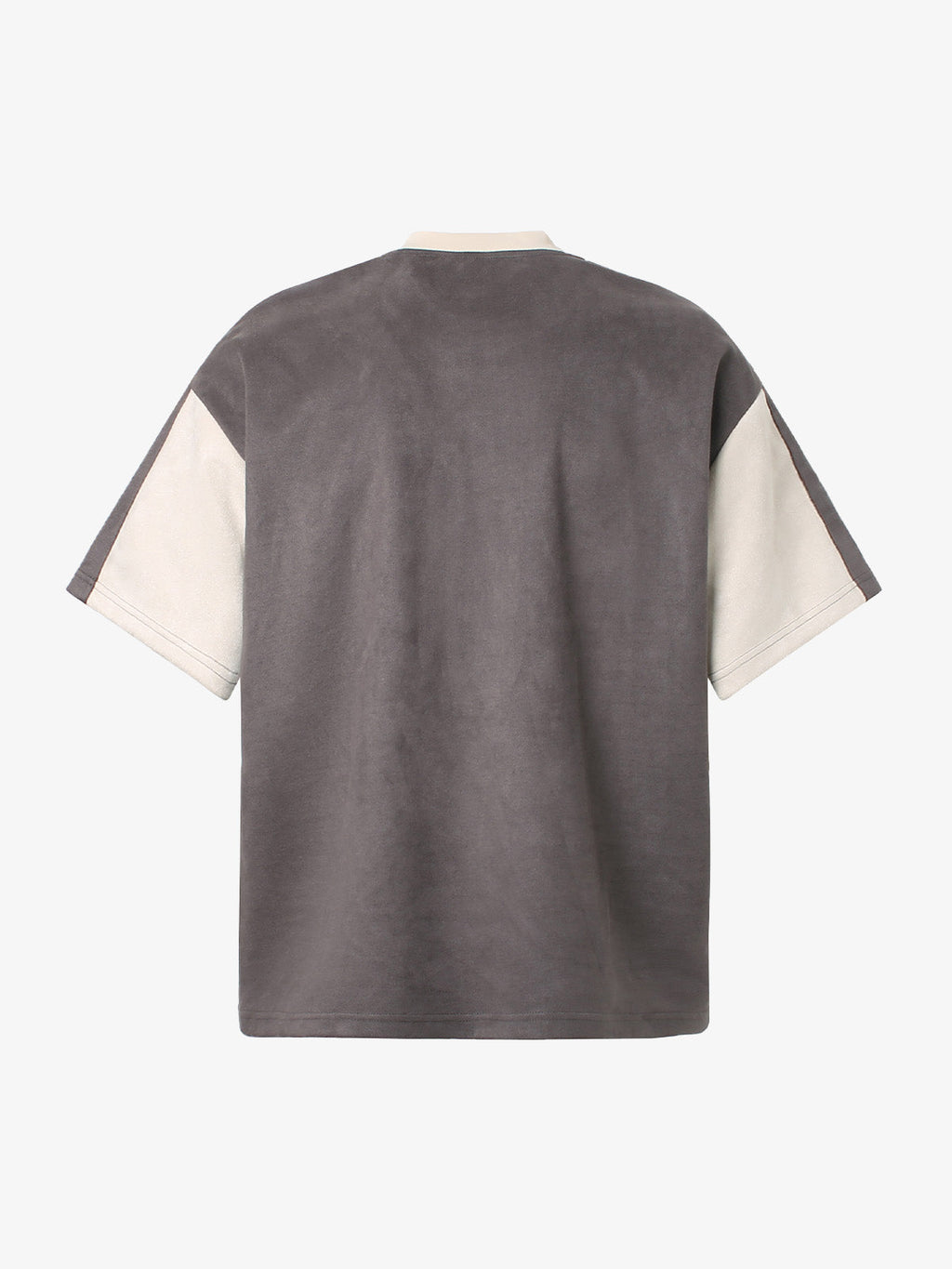 Jersey Deconstructed Contrast Color Stitching Print T-shirt - 2407