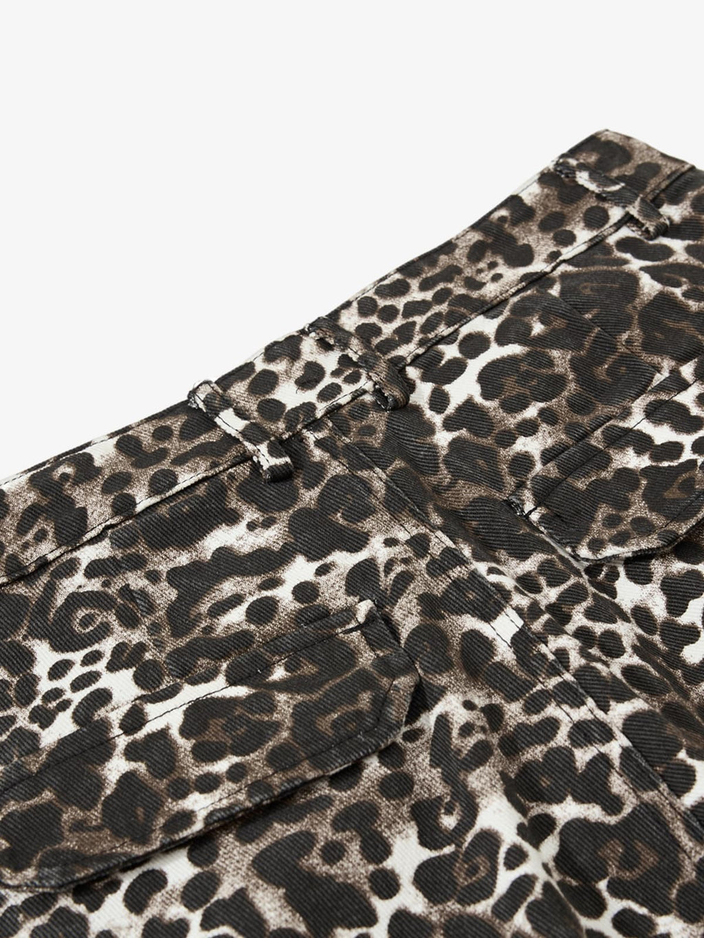 Leopard Print Cargo Wide Leg Pants