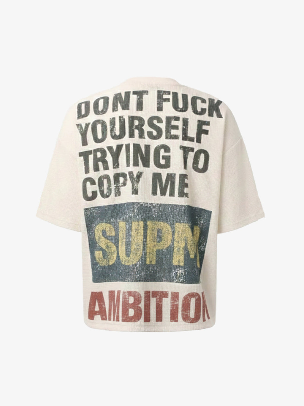 Statement Text Graphic Waffle T-Shirt