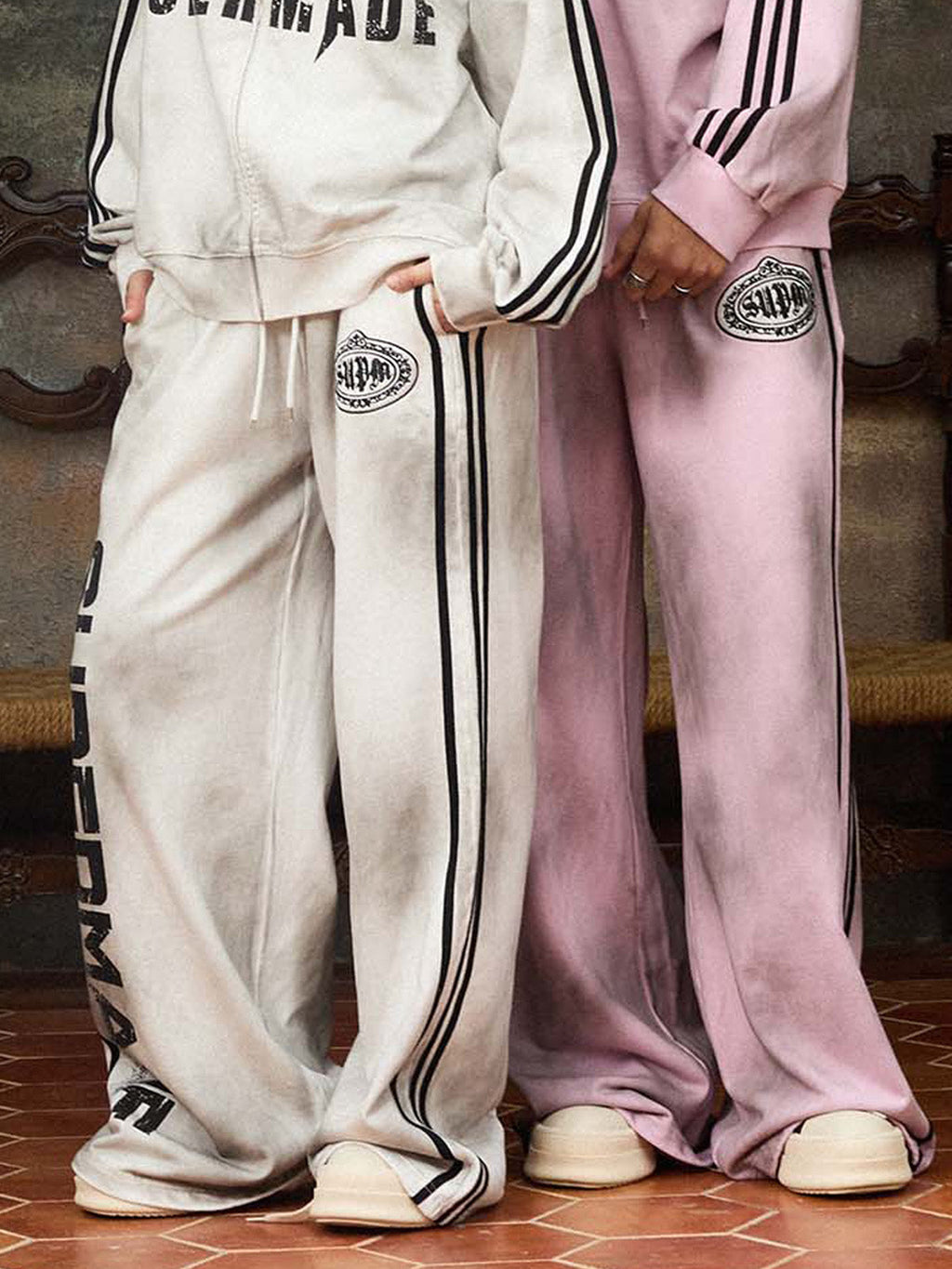 precipice Vintage Distressed NO.3 Stand Collar Tracksuit - 2591