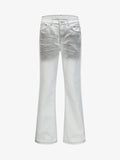 Retro Utility Dirty Wash Whisker Detail Flare Jeans