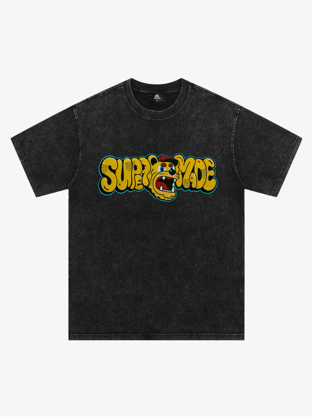 Street Graffiti Trendy Tiger Head Font T-Shirt