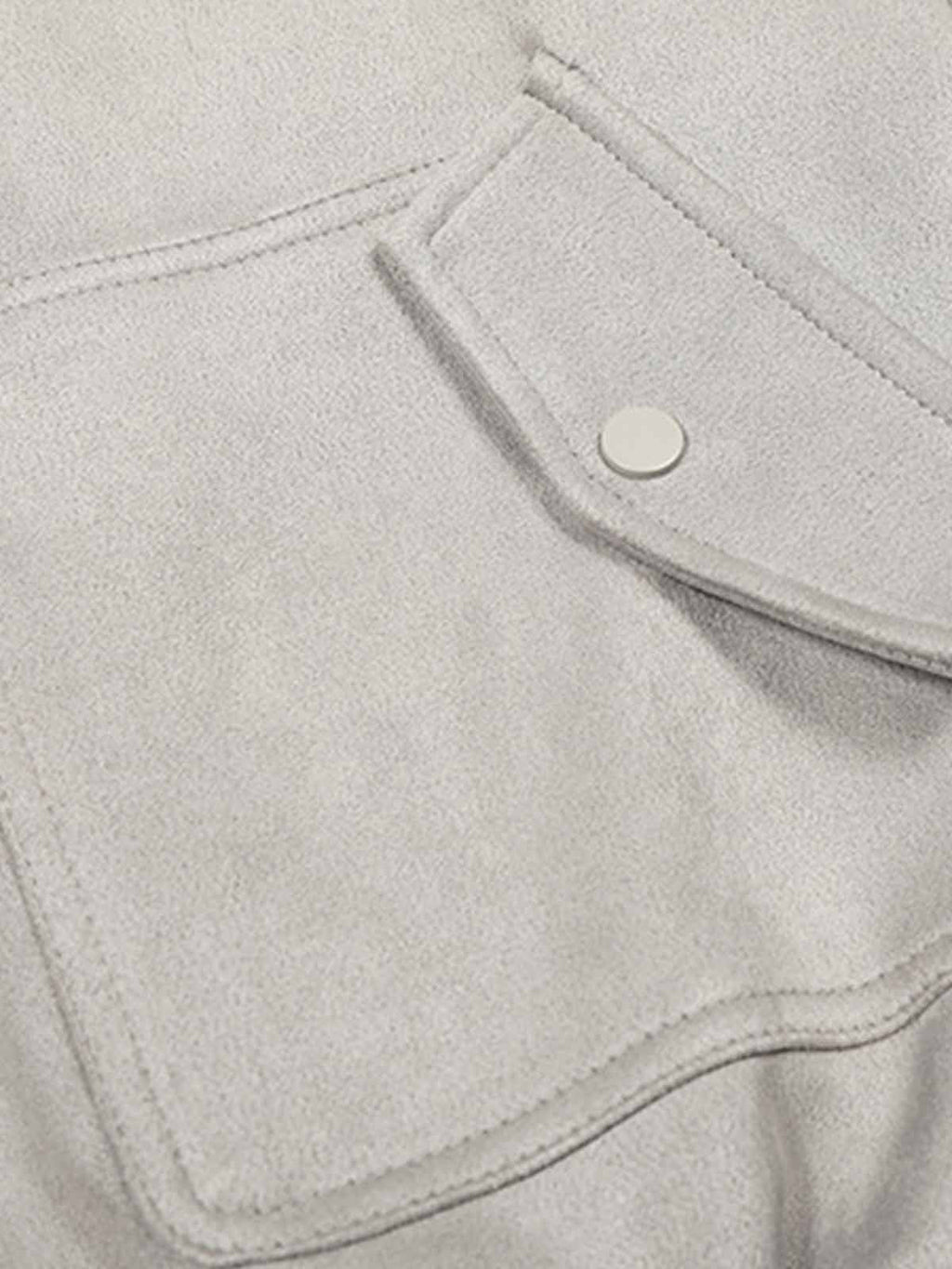 Vintage Suede Faux Fur Lined Aviator Bomber Jacket