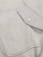 Vintage Suede Faux Fur Lined Aviator Bomber Jacket