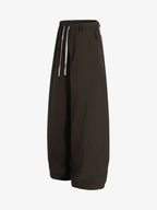Drawstring Elastic Waist Wide Leg Pants