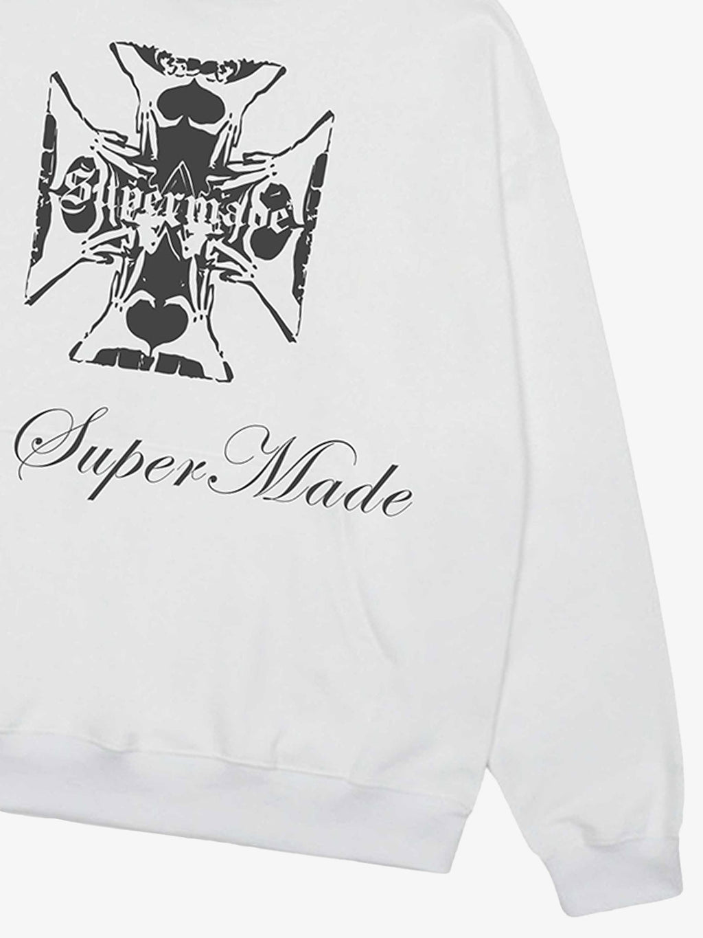 Street Cross Letters Print Hoodie