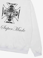 Street Cross Letters Print Hoodie