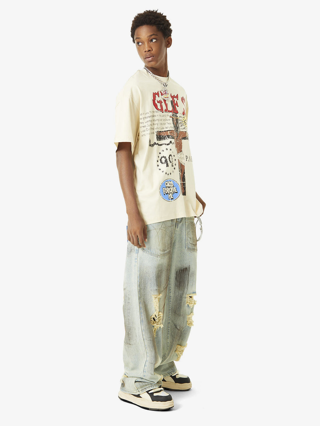 Theprecipice Funny Jesus Graffiti Street Rap T-shirt