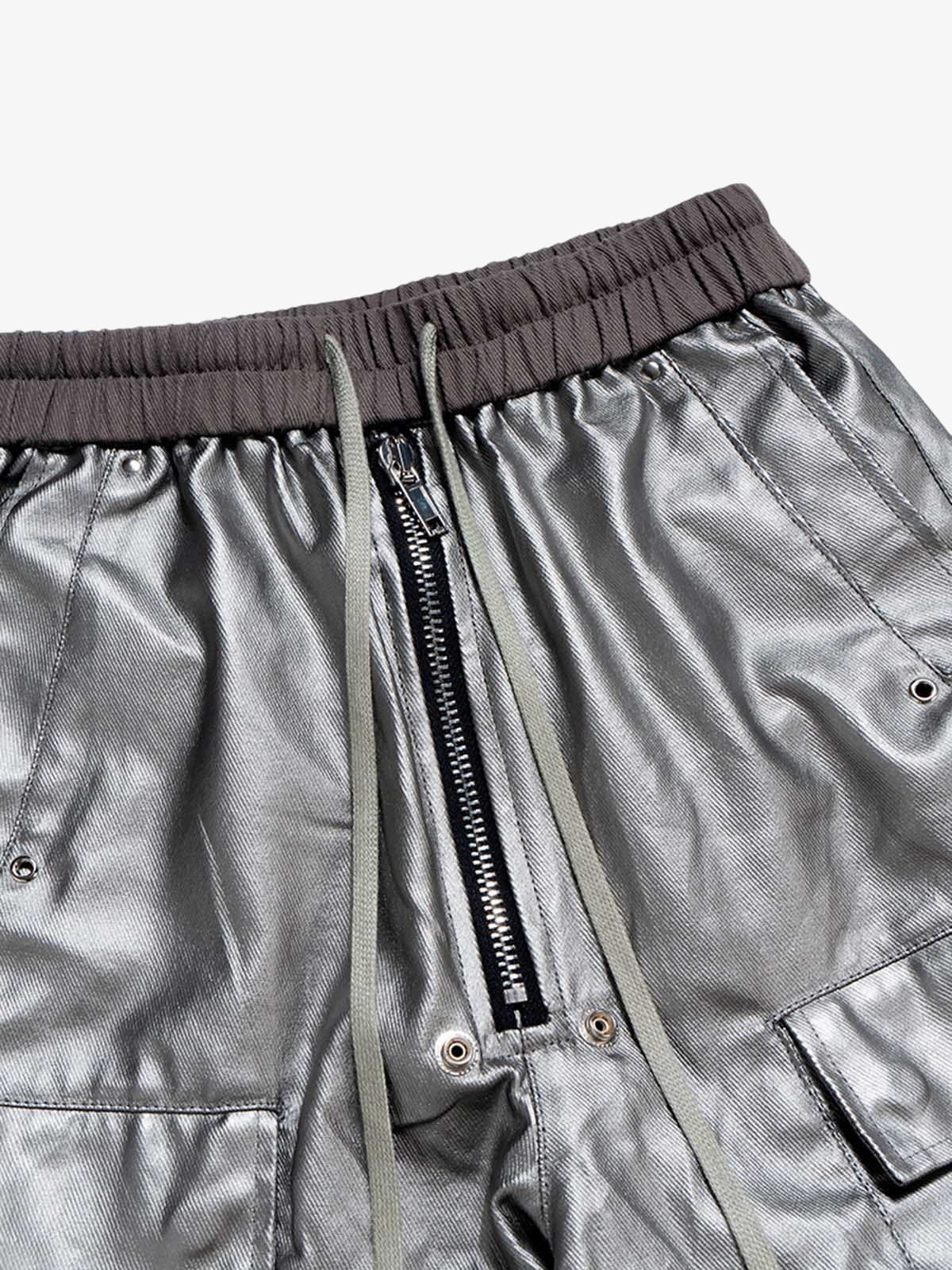 RO Style Matte Coated Leather Baggy Trousers - 2339