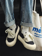Theprecipice Chunky Round-Toe Color-Block Rap Sneakers