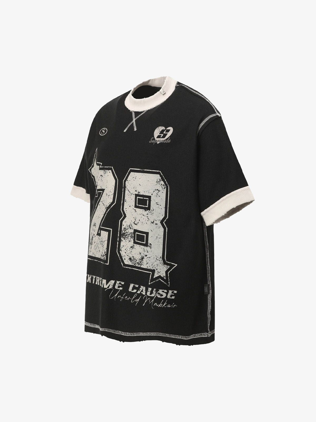 Distressed NO. 28 Jersey T-Shirt - 2442
