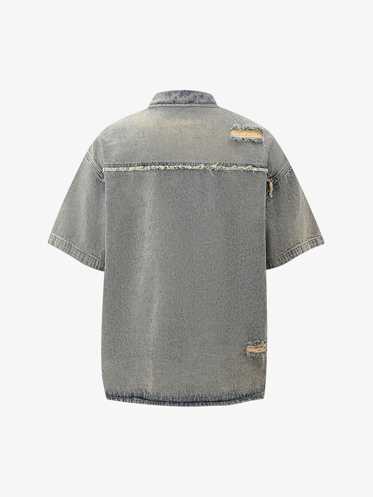 Denim Distressed Ripped Suit - 2460