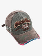 Theprecipice Retro Letter Denim Cap - 2136