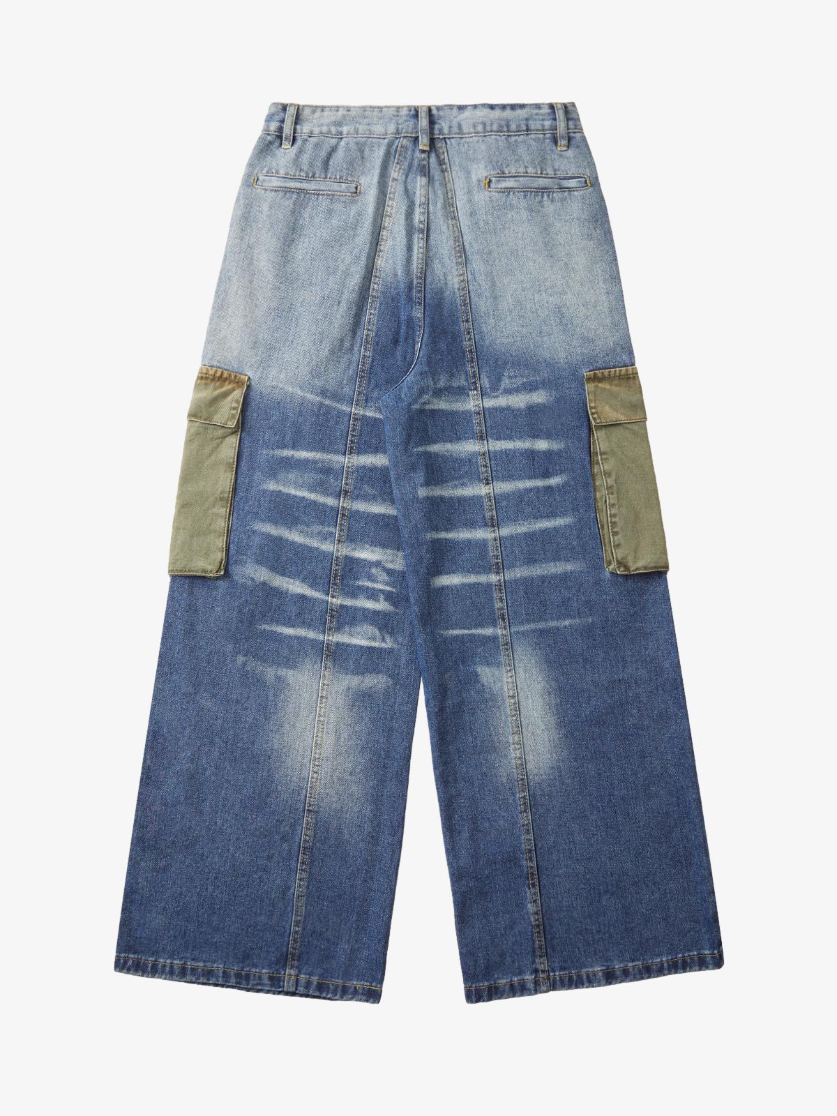 Theprecipice Homemade Large Pocket Cargo Jeans