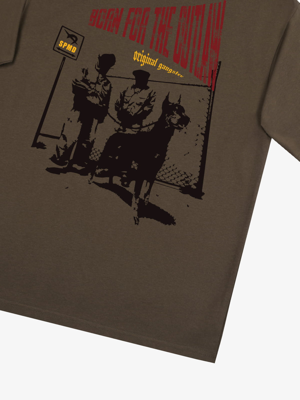 Original “Born for the Outlaw” Graphic Print T-Shirt