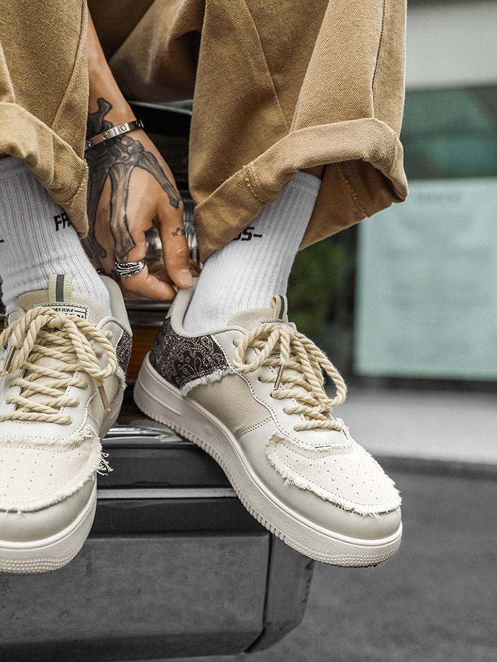 Precipice Retro High Street Men's Low Top Skate Shoes-1471