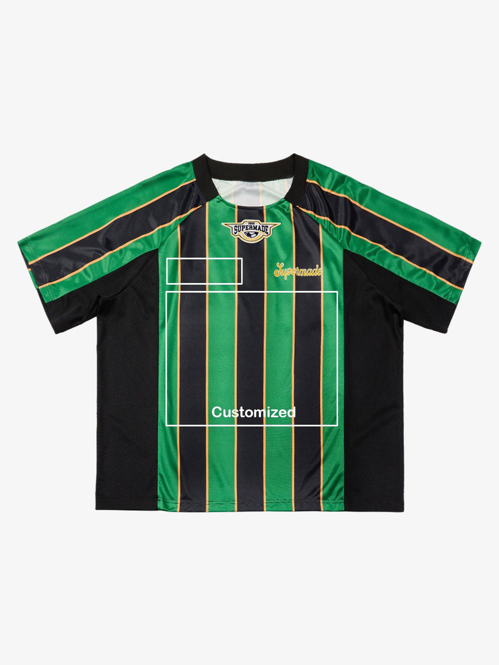 Original Retro Striped Spliced Sports Jersey T-Shirt - 2422