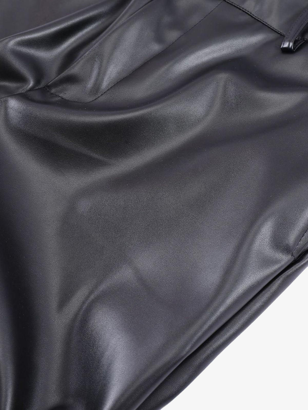 Theprecipice Punk Style Pleated Leather Pants - 2195