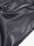 Theprecipice Punk Style Pleated Leather Pants - 2195