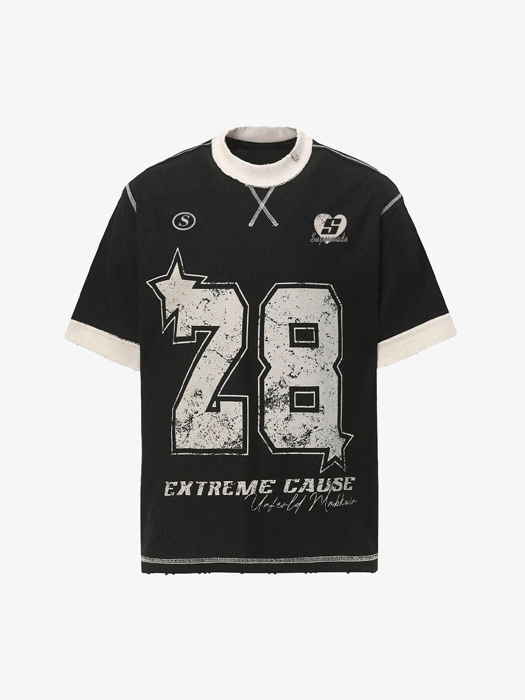Distressed NO. 28 Jersey T-Shirt - 2442