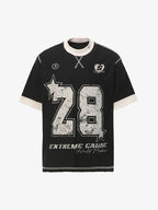 Distressed NO. 28 Jersey T-Shirt - 2442