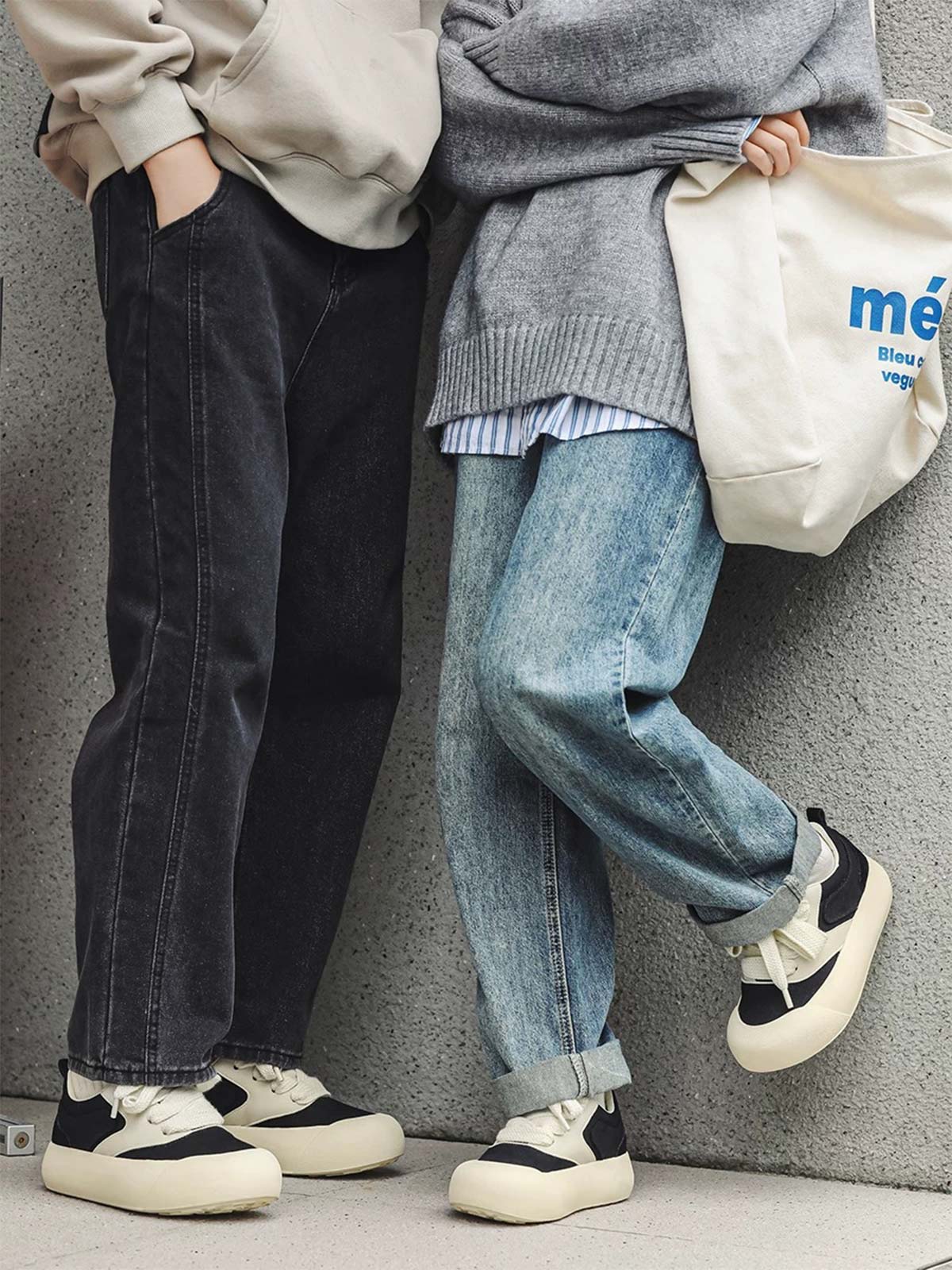 Theprecipice Chunky Round-Toe Color-Block Rap Sneakers