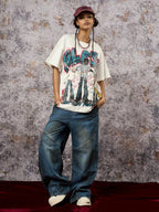 Dirty Dye Baggy Barrel Jeans