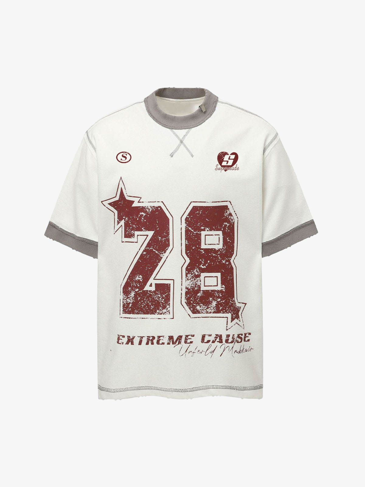 Distressed NO. 28 Jersey T-Shirt - 2442