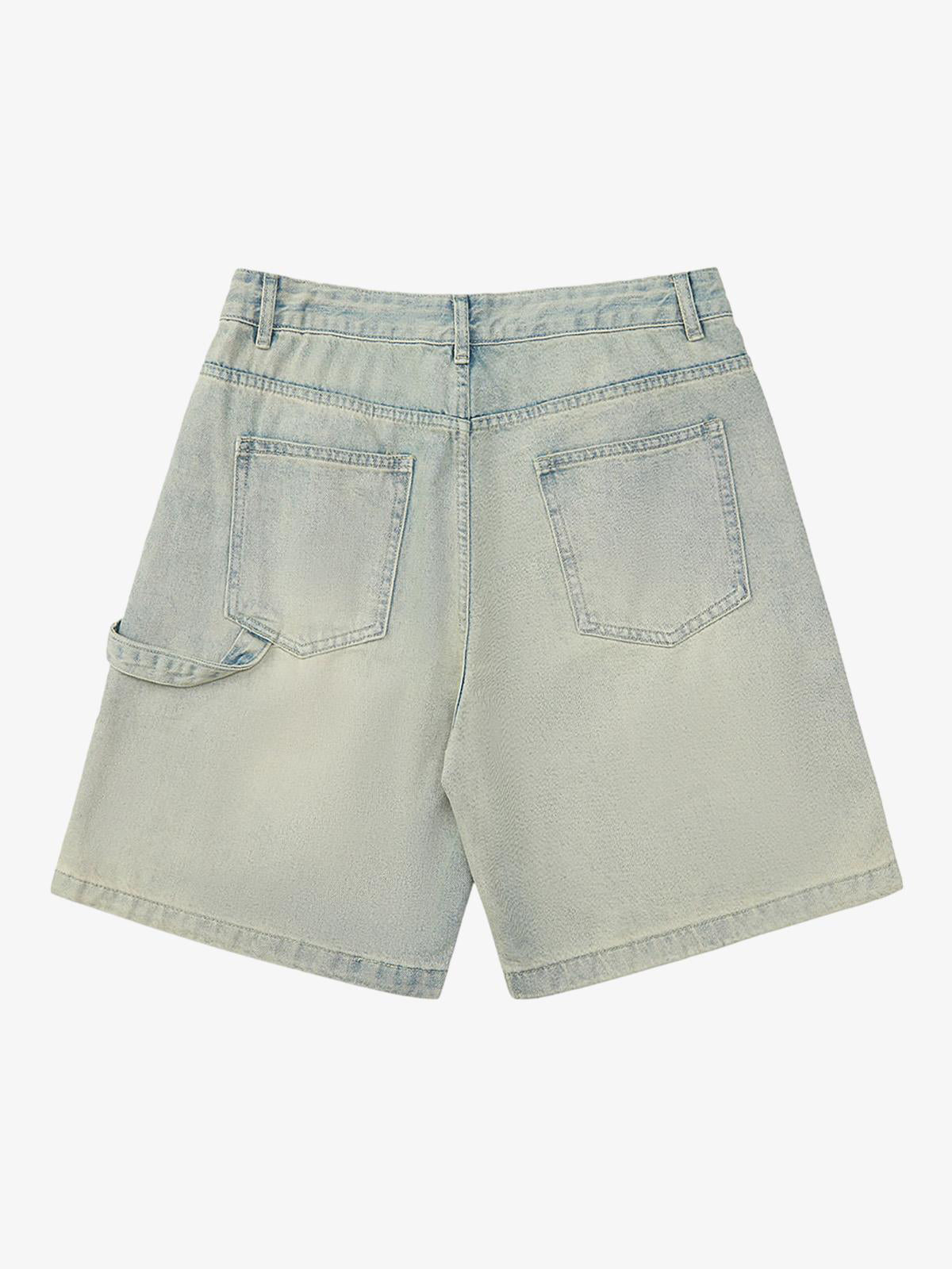 Theprecipice Retro Washed Hip-Hop Shorts