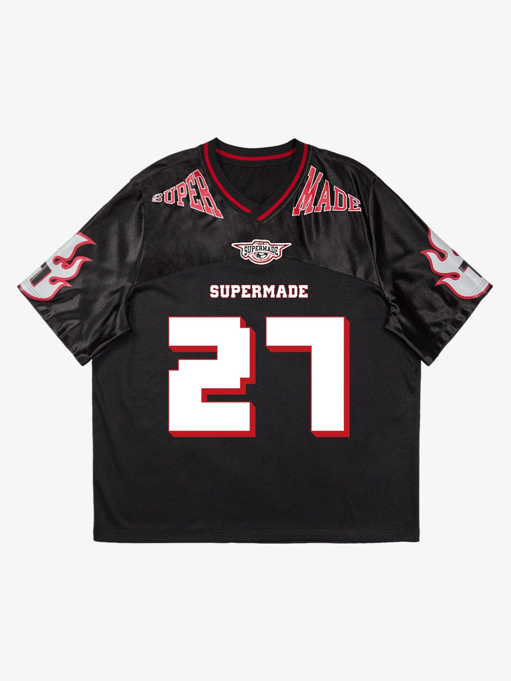 Original Flame Print Football Jersey T-Shirt