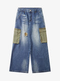 Theprecipice Homemade Large Pocket Cargo Jeans