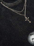 Theprecipice Vintage Necklace Star Print Hip-hop Tank Top - 2070