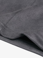 Suede Contrast Color Spliced Letter Embroidery Oversize T-shirt - 2462