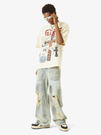 Theprecipice Funny Jesus Graffiti Street Rap T-shirt